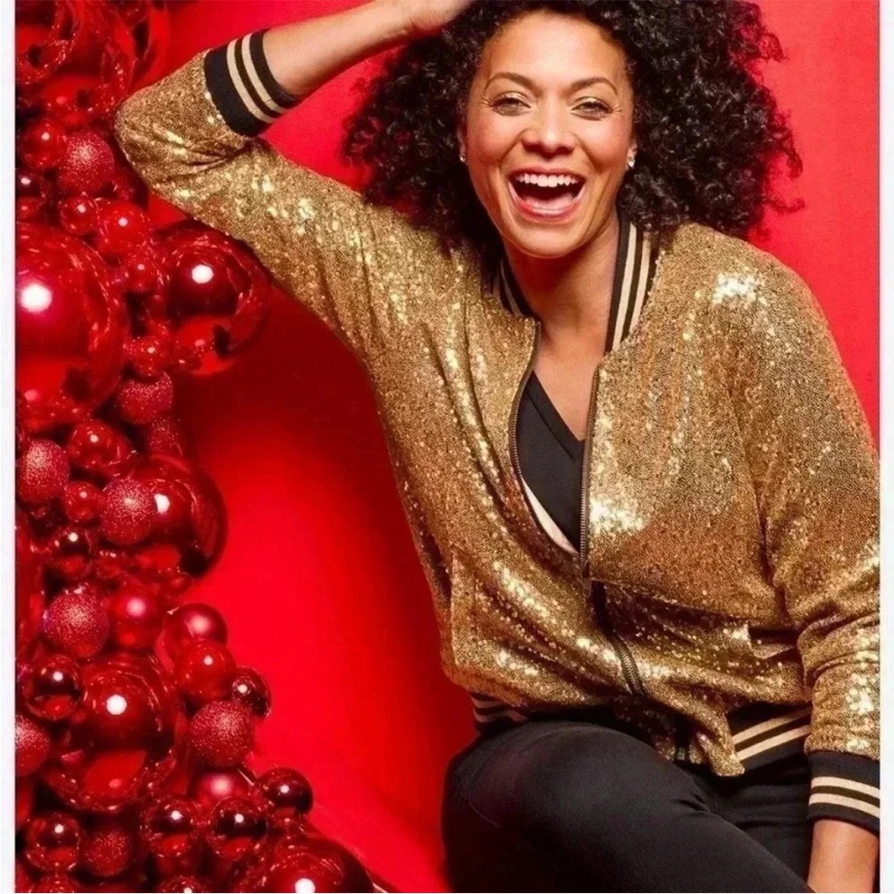 Torrid Sequin Bomber - NWT - Size 4